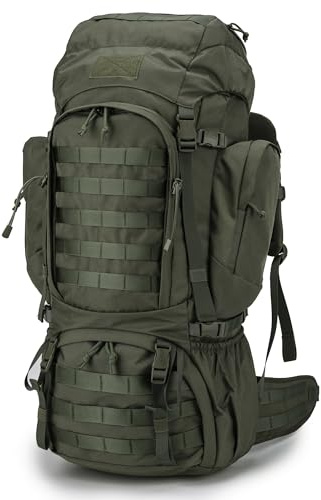 Mardingtop 60 Liter Taktischer Rucksack Großer Trekkingrucksäcke | Erweiterbar Outdoor Rucksack Wanderrucksäcke für Reisen, Camping, Wandern mit Regenhülle
