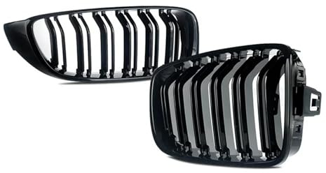 Nieren Schwarz Kühlergrill Streifen Für 4 Series Front Niere Grills Doppel Lamellen(Style A)