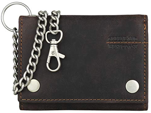 Greenland Geldbörse 872, Braun, Leder, Klassisch, Dreifach gefaltet, Unisex-Erwachsene