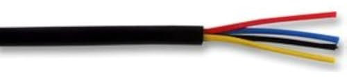 Aptii Alarm Cable Black 4 Core Burglar Security System Wire Per 5 metres 5m