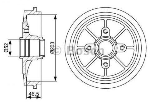 Bosch 0986477126 Brake Drum