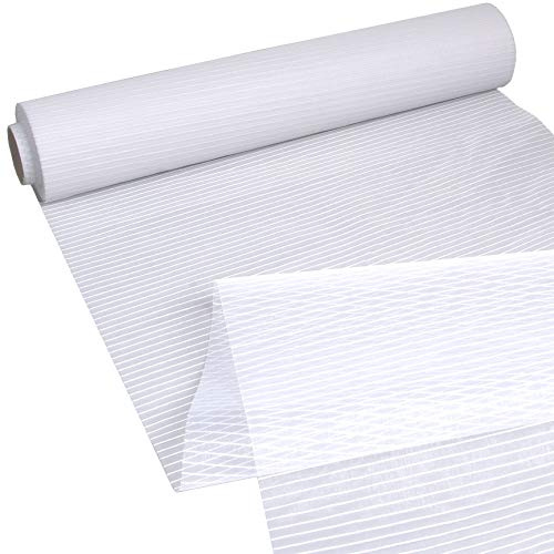 Deko AS GmbH Streifenorganza Tischband - weiß - 28 cm x 15 m - 70 280 001