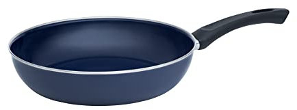 Riess, Omas Emaillepfanne, 28 cm Durchmesser, CLASSIC, Emaille, Dunkelblau, Bratpfanne, 6.5cm hoch