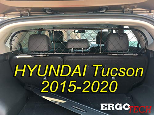 ERGOTECH Divisorio Griglia Rete Divisoria per Hyundai Tucson (2015-2020) RDA65-XS16, per Trasporto Cani e Bagagli
