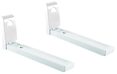 RICOO Mikrowellenhalterung Mikrowellen Wand Halter Wandhalterung Unterbau WM0107 Halterung Mikrowellenregal Stand Regal für Küche, 2 Stück (Paar) Weiß