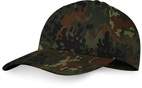 Storfisk fishing & more US Baseball Cap mit verstärktem Stirnbereich, größenverstellbar, Farbe :Flecktarn
