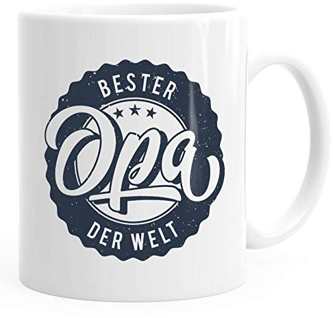 MoonWorks® Kaffee-Tasse Bester Opa der Welt Geschenk-Tasse weiß unisize