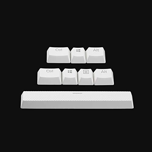 Schwarz-weiße Doppeltastenkappe mit 8 Tasten, für Corsair Razer Coolermaster