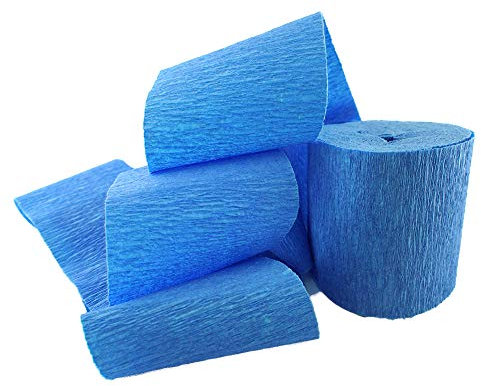 CREATIV DISCOUNT Krepp-Band, 10m x 5 cm, zum Basteln und Dekorieren, blau