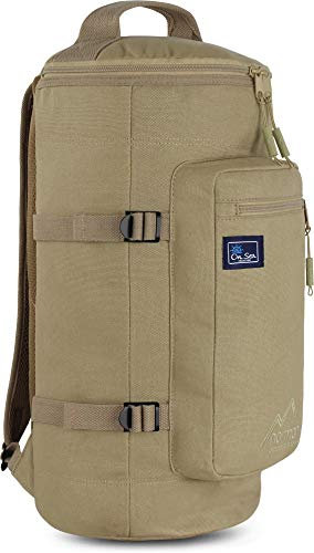 normani Seesack aus reißfestem Canvas-Material mit Doppelgurt und Metallverschluss - 100% Baumwolle Farbe Khaki-Sub Größe 20 Liter