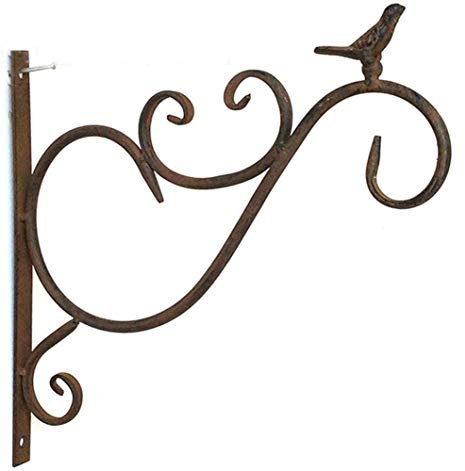 TentHome Blumen Haken Blumentopf Halter Blumenampel Halterung Hängenden Korb Wandhalterung Garten Wandhaken Balkon Schmiedeeisen Deko Vogel