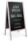 UNHO Kundenstopper Aufsteller Magnetische Kreidetafel beideseitig aus Holz Werbetagel Holztafel beidseitig Klappbar 100×50cm - Grau