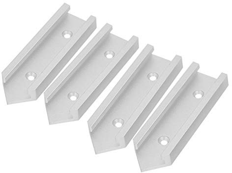 Akozon t Track Intersection Kit, T Track Connector, 4 pcs T Slot Miter Track Jig Fixture Slot Connector for Router Table Woodworking Tool Workbenches Jigs and Fixtures