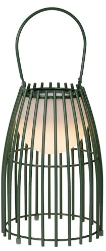 LUCIDE FJARA - wiederaufladbare Tischlampe Innen/Außen - Akku/Batterie - Ø 17,5 cm - LED 3 StepDim - 1x0,3W 3000K - IP44 - Grün