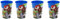 Theonoi 4 vasos infantiles de 260 ml/a elegir: vasos de cristal de plástico sin BPA – Regalo para niños (Sonic)