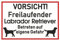 Samunshi® Aufkleber Vorsicht Labrador Retriever - Schild Sticker Hinweisschild Warnschild Vorsicht Hund 10 x 6,7cm Vorsicht Labrador Retriever schwarz