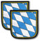 Patchion - 2er Set - Wappen Bayern/Bayerisch - 7,6 x 8,1 cm - Bestickter Aufnäher / Anstecker / Emblem - Zum Aufnähen / Aufbügeln