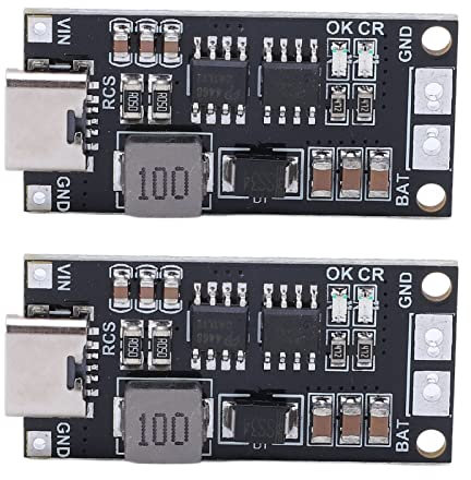 2pcs Battery Charger Module Boost Lithium Battery Charger Board 2S Type C Version DC 3-6V to 8.4V Boost Lithium Battery Module(4A)