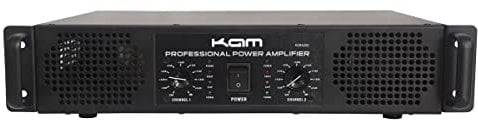 Kam KXR4000 - Amplificador de potencia estéreo profesional, 400 W, montaje en rack de 2U, ideal para sonido en vivo y estudio