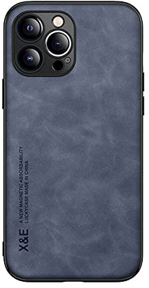 Kepuch Silklike Hülle für iPhone 13 Pro Max 6.7 - Hüllen Case Eingebaute Metallplatte für iPhone 13 Pro Max 6.7 - Blau