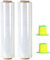 CHUANGSEED Lot de 2 Film étirable demenagement,film emballage plastique transparent 250m x 400 mm x 18µm, etirable Film avec poignée de roulement en plastique, pour emballage et déménagement