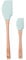 The Great British Bake Off Silicone Spatula Set 2 x Soft Plastic Scrapers for Baking and Cooking with Non Stick Pans, Heat Resistant Kitchen Utensils with Wooden Handles, Offical GBBO Branded, Blue