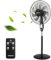 Aigostar Carr - Standventilator Sehr Leise mit 9 Flügel, Ventilator mit Fernbedienung, 80° Oszillation, 7,5H Timer, 3 Modi, 3 Geschwindigkeiten, Höhenverstellbar Lufter, Winkelverstellbar, 60W