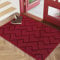 Biscpro Felpudo Entrada Casa, 80 x 100 cm Felpudo Tapete Absorbente Entrada Impermeabley Lavable para Atrapar,Alfombrilla Antideslizante,Exterior,Pasillo, Cocina,Felpudo Lluvia- Rojo