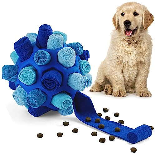 mizikuu Schnüffelball für Hunde, Schnüffelteppich Sicheres Material Interaktives Hundespielzeug Tragbare Schnüffelspielzeug Waschbar Futtermatte Geruchstraining für Kleine Mittelgroße Hunde Haustier