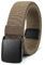 Bon4Extrao Straffes Elastischer Gürtel Herren ohne Löcher, Stoff Stretchgürtel Herren 38mm für Arbeitshose mit Schwerlast Leichter Kunststoffschnalle Stufenlos Verstellbar, Khaki