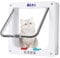 JIZZU Cat Flap, Cat Flaps for Upvc Door with 4 Way Lock, Weatherproof & Easy Installation Cat Door for Cats & Doggie, Pet Flap for Interior Exterior Door, Window, Wall(M - Outer Size 7.5 x 7.8)