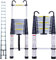 6.2m Telescopic Ladder 20.3FT Telescoping Extension Ladder Aluminum Extendable Ladder Portable Multi Purpose with Detachable Hooks 30lbs Capacity EN131