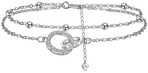 Micory Bracelet Femme Argent Sterling 925 Bracelet Rond Femmes Réglable Bracelet Fille Bijoux Cadeaux Anniversaire pour Femmes Filles