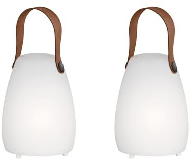 2er SET Outdoor Tischlampen 16cm ohne Kabel mit Fernbedienung & RGB Farbwechsel