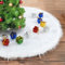 Mini Weihnachtsbaum Rock, 38cm rund Weihnachtsbaum-Decke, Baumrock weißer Plüsch, für Weihnachtsbaum Untere Dekoration, Urlaubs deko, für Party, Weihnachten, Neujahr (Weiß)