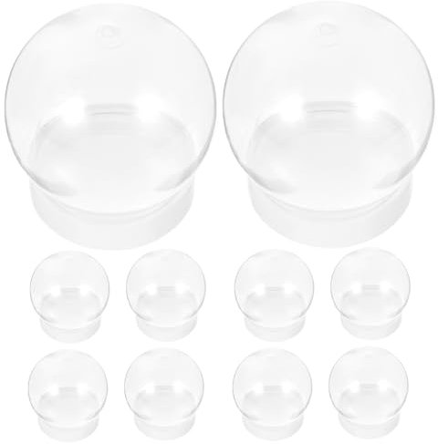 HOMSFOU 10 Pièces Pot à Biscuits en Plastique Pot D'ampoule Globe De Roses Artisanat des Globes d'eau Kit De Fabrication De Globe d'eau Guirlande De Bulles des Bonbons Sphérique Enfant
