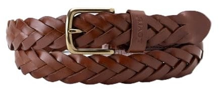 Levi's Damen Leather Braid Belt, Cognac, 105