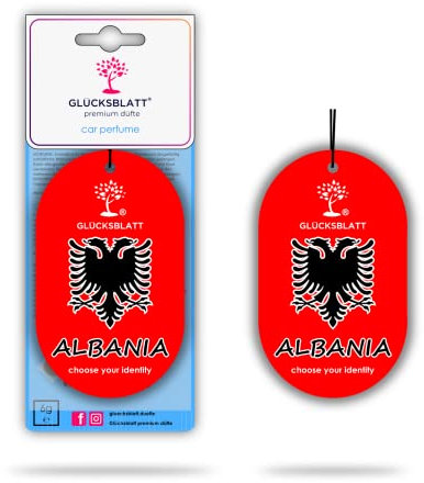 GLÜCKSBLATT premium Autoduft Autoparfüm Flagge ALBANIEN