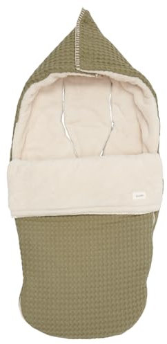 Koeka Kinderwagen Buggy Fußsack - Mit Teddy Gefüttert - Mit Kapuze - Oslo - Aus Baumwolle - Abwaschbar -