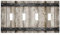 Vintage Retro Western Scheunenhütte Holz 4-Gang Quad Kippschalter Abdeckplatte Dekorative Elektrische Frontplatte Dekorative Schalterplatte Schraubenlos