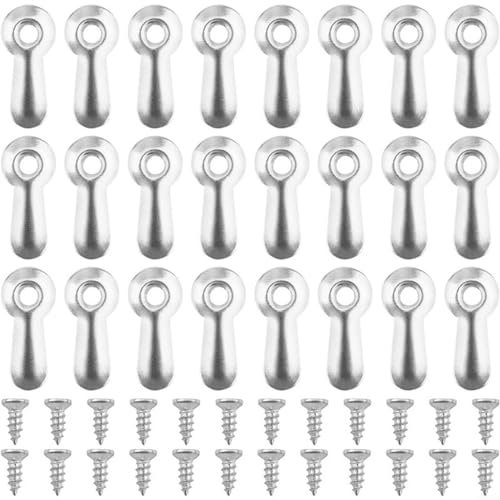 FACAIIO Bilderrahmen-Clips, Clip, Bilderrahmen, 100 Stück, Drehknopf-Verschlüsse, 100 Stück Flachkopf-Bilderrahmen-Hängeschrauben (Silber)