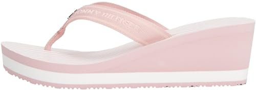 Tommy Hilfiger Tongs Femme Stripes avec Talon Compensé, Rose (Foggy Pink), 41