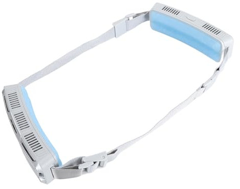 Greensen Wearable Luftkühler, starker Wind, große Kühlfläche, USB aufladbar, 3 Geschwindigkeiten, 5000mAh, ideal für Outdoorarbeit, Sport, Sommer (Silber grau)