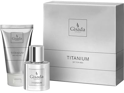 Gisada Titanium Herren-Duftset, Eau de Parfum 50 ml, Duschgel 100 ml