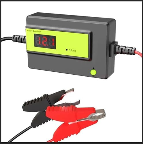 Desolfatore automatico per batterie al piombo-acido GEL, AGM, SLA, per auto, camion, moto, ATV, barche, pannello solare, con clip grandi (200AH GREEN,12-48V)
