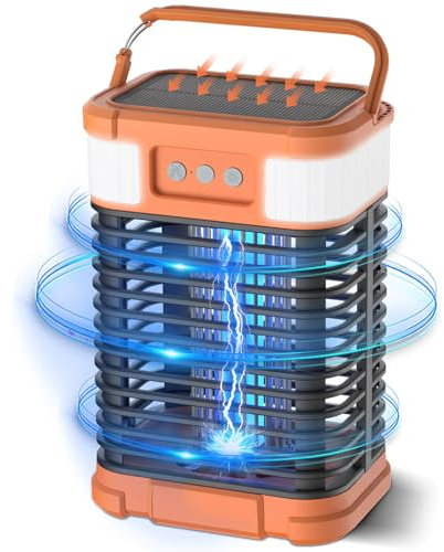 Destructeur d'insectes Solaire, Lampe Anti-moustiques électrique, Rechargeable par USB, Anti-Mouches, étanche, lumière UV 4200 V, Non Toxique, pour l'intérieur et l'extérieur