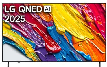 LG 75QNED82A6B Téléviseur 75 (190 cm) 4K QNED AI (processeur AI α7 Gen8 4K, webOS 25, 60 Hz), année du modèle 2025
