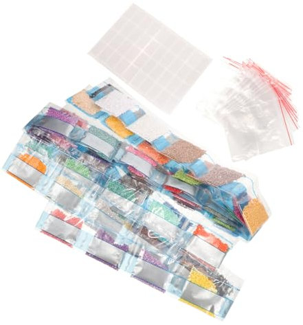 Homoyoyo 1Satz DIY Strass Malwerkzeug Set Teiliges Dmc Farben Strassbeutel Set für Kreative Projekte Strasssteinen Tüten und Leeren Etiketten