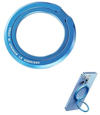 Fonyiunce Handy Ring Halterung,360 Grad Drehung Magnetische Ringhalterung,Smartphone Fingerhalterung mit Metallring,Verstellbarer Handy Griff für iPhone 16/15/14 Pro Max Plus、iPhone 13/12 Pro Max Mini