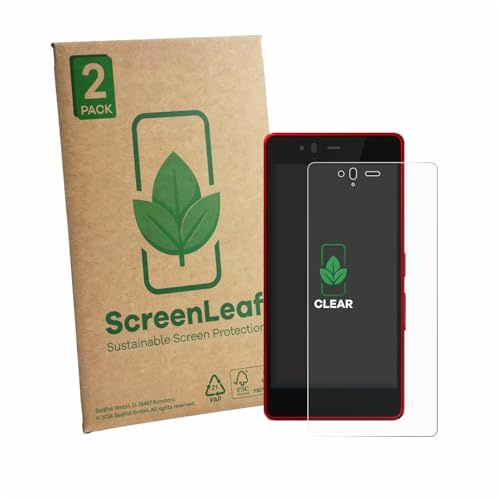 ScreenLeaf 2 Stück Schutzfolie für Fujitsu Arrows M04 [nachhaltiger Displayschutz, Folie, transparent, kratzfest]